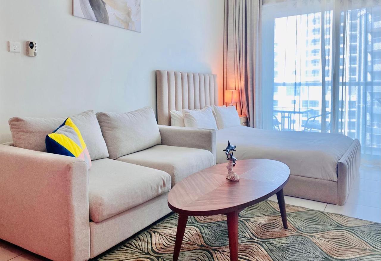 Full Sea View With Balcony - Studio Apartment - 10 Min To Jbr - Dubái Exterior foto